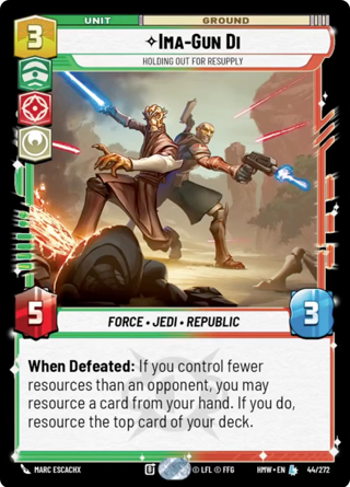 Ima-Gun Di, Holding Out For Resupply