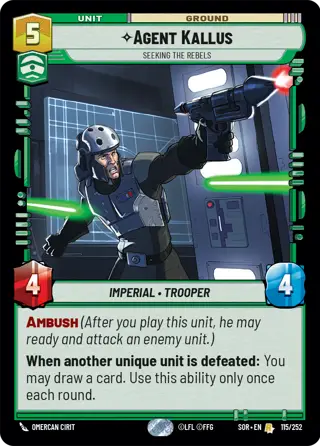 Agent Kallus, Seeking the Rebels