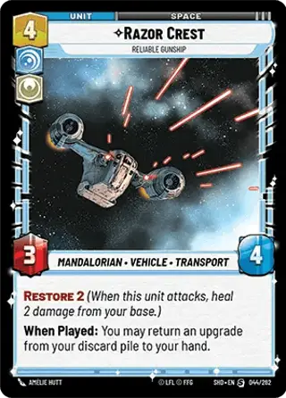 Razor Crest, Reliable Gunship