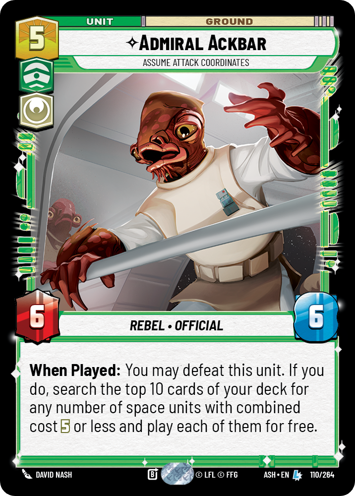 Admiral Ackbar, Assume Attack Coordinates