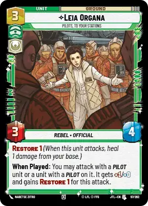 Leia Organa, Pilots, To Your Stations