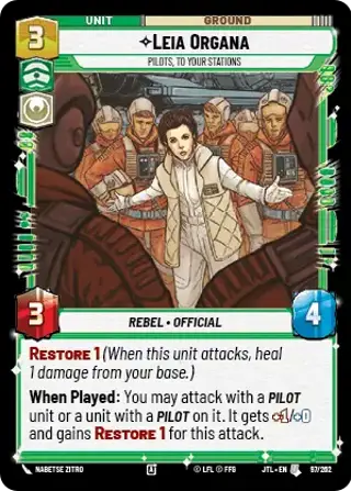 Leia Organa, Pilots, To Your Stations