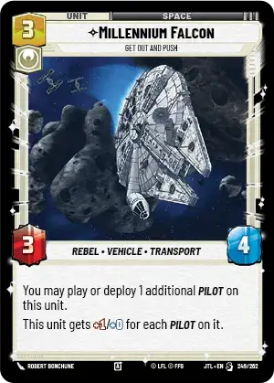 Millennium Falcon, Get out and push