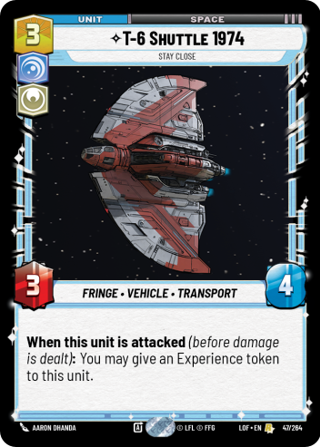 T 6 Shuttle 1974, Stay Close