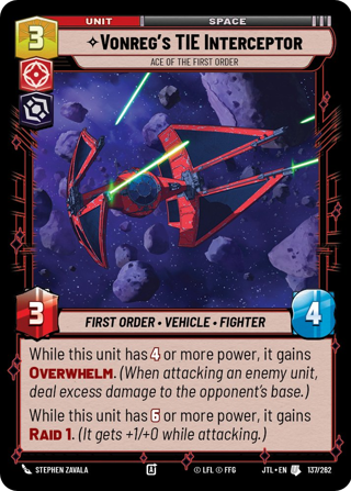 Vonreg's TIE Interceptor, Ace Of The First Order