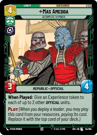 Mas Amedda, Accomplice To Power