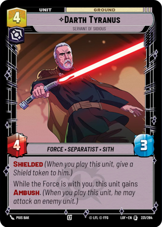 Darth Tyranus, Servant Of Sidious