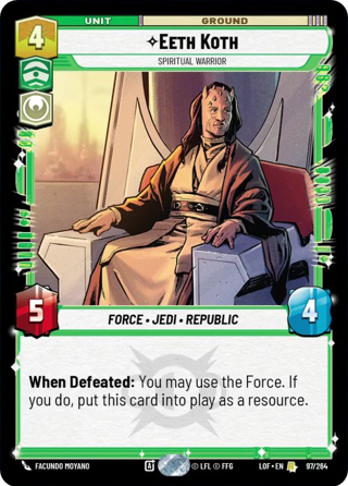 Eeth Koth, Spiritual Warrior