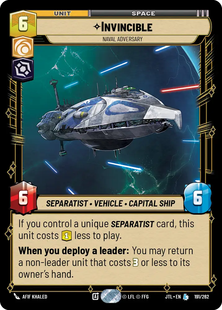 Invincible, Naval Adversary