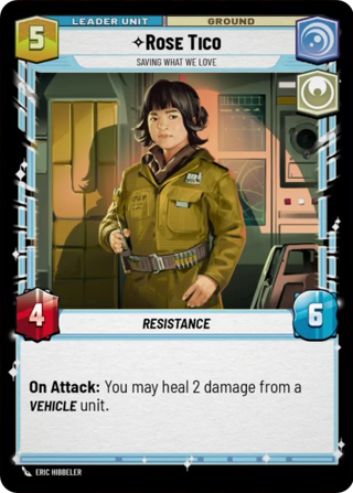 Rose Tico, Saving What We Love Unit
