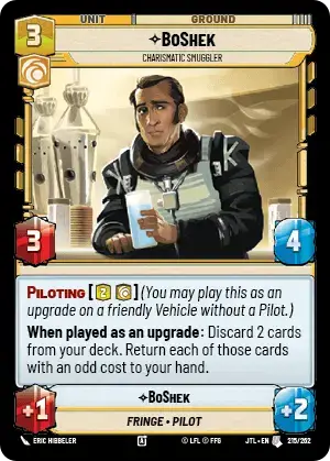 BoShek, Charismatic Smuggler