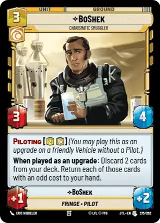 BoShek, Charismatic Smuggler