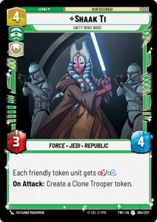 Shaak Ti, Unity Wins Wars