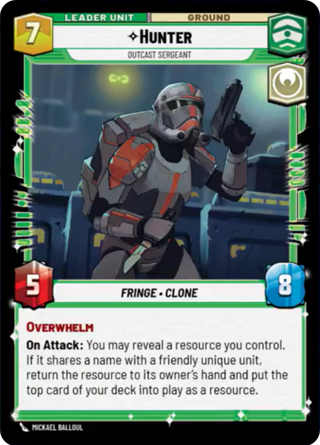 Hunter Outcast Sergeant Unit Card