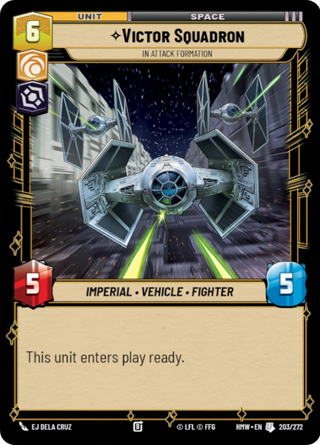 Victor Squadron, In Attack Formation