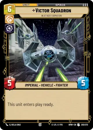 Victor Squadron, In Attack Formation