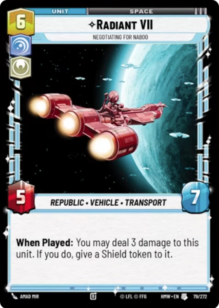 Radiant Vii, Negotiating For Naboo