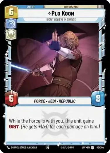 Plo Koon, I don't believe in chance