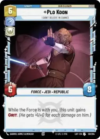 Plo Koon, I don't believe in chance