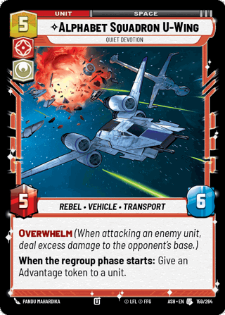 Alphabet Squadron U-Wing, Quiet Devotion