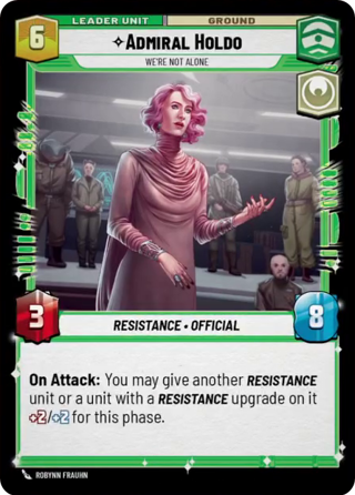 Admiral Holdo, We're Not Alone Unit
