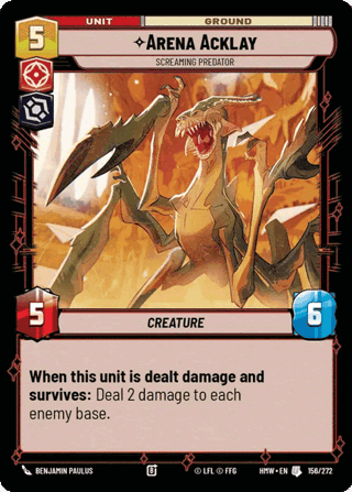 Arena Acklay, Screaming Predator