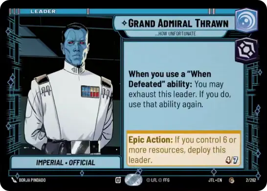 Grand Admiral Thrawn, How Unfortunate