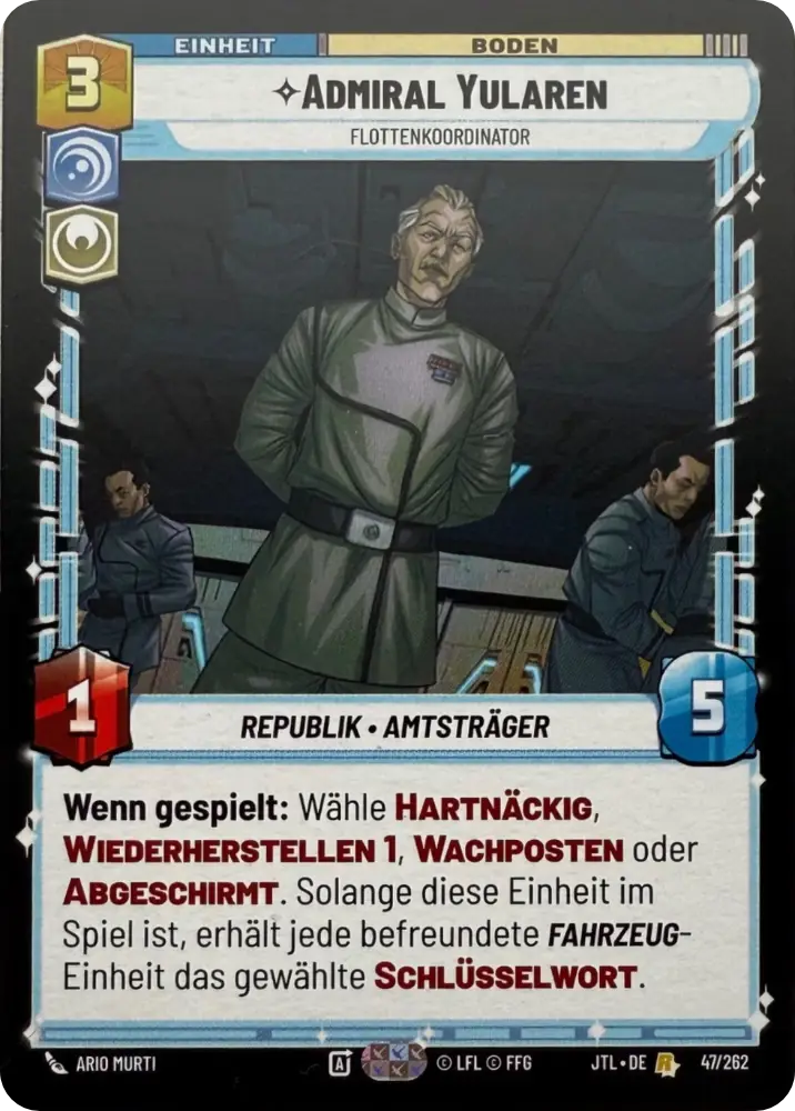 Admiral Yularen, Fleet Coordinator