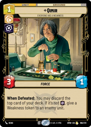 Qimir, Everyone Has A Weakness