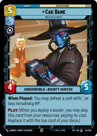 Cad Bane, Impressed Now?