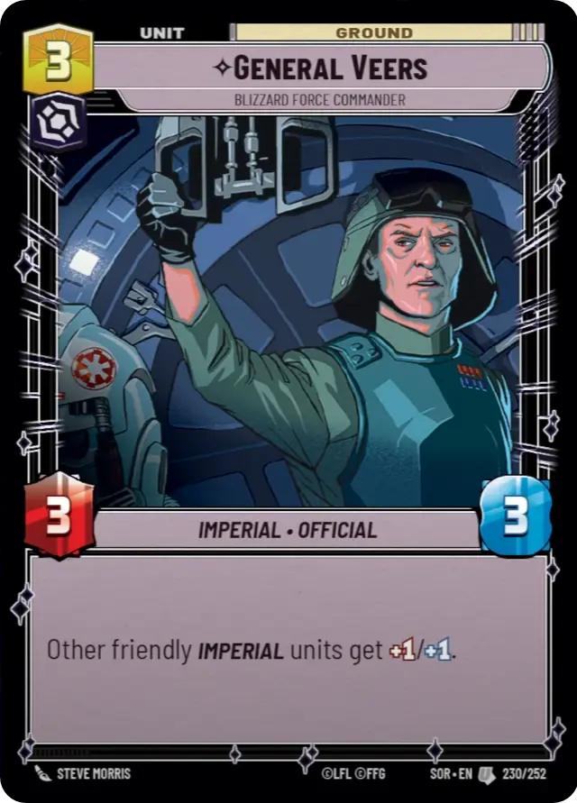 General Veers, Blizzard Force Commander