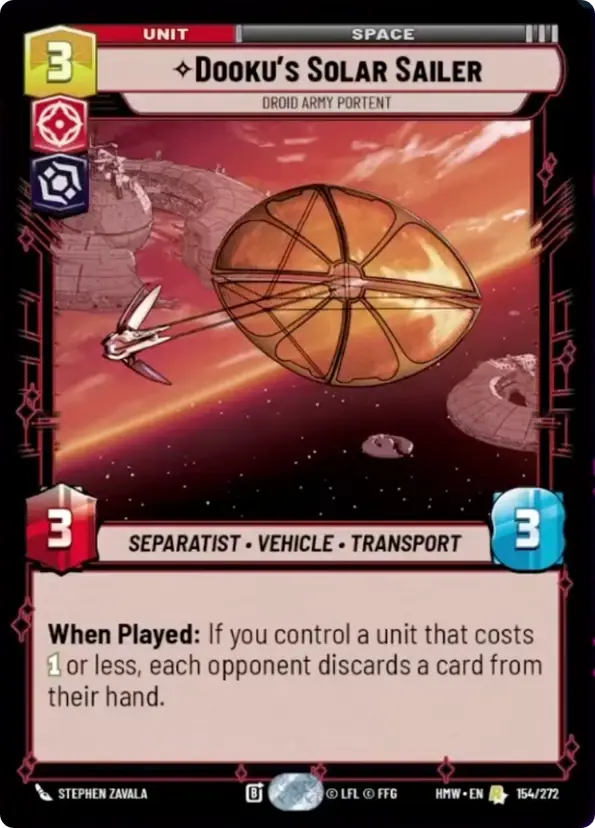 Dooku's Solar Sailer, Droid Army Portent