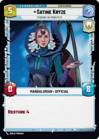 Satine Kryze, Standing On Principles Unit