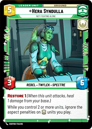 Hera Syndulla, Not Fighting Alone Unit