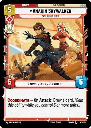 Anakin Skywalker, Maverick Mentor