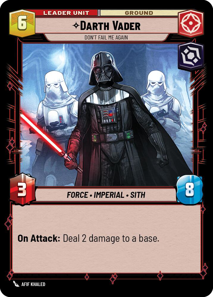 Darth Vader, Don't Fail Me Again