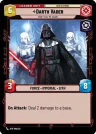 Darth Vader, Don't Fail Me Again