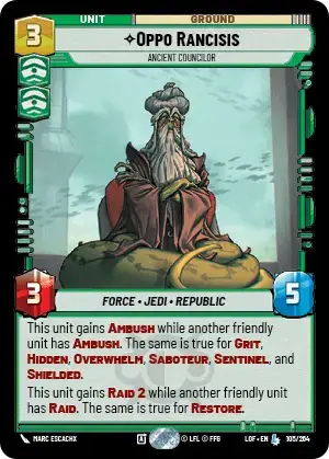 Oppo Rancisis, Ancient Councilor