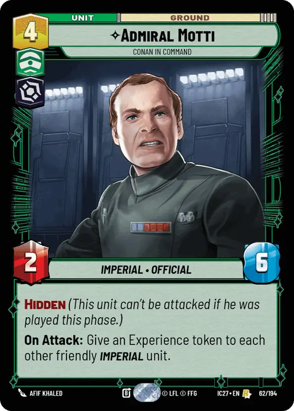 Admiral Motti, Conan In Command