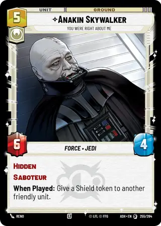 Anakin Skywalker, You Were Right About Me