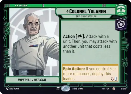 Colonel Yularen, This is why we plan
