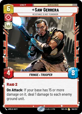 Saw Gerrera, Resistance is not Terrorism