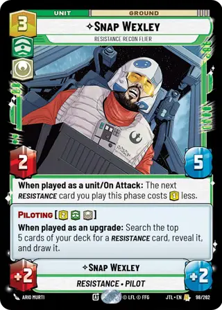 Snap Wexley, Resistance Recon Flier