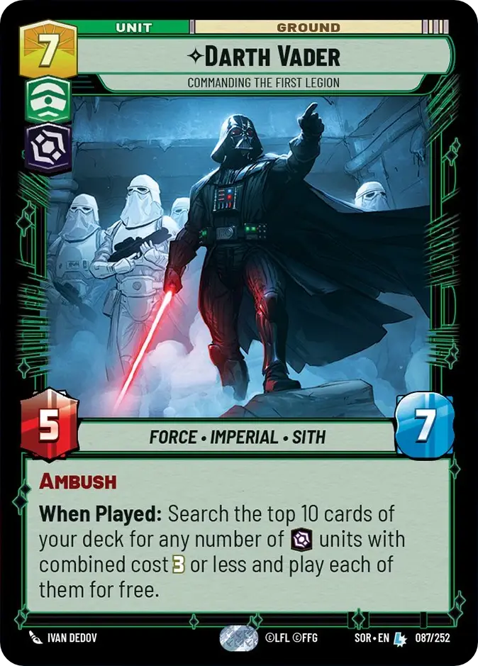 Darth Vader, Commanding the First Legion