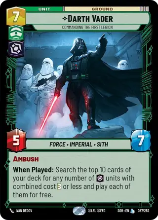 Darth Vader, Commanding the First Legion