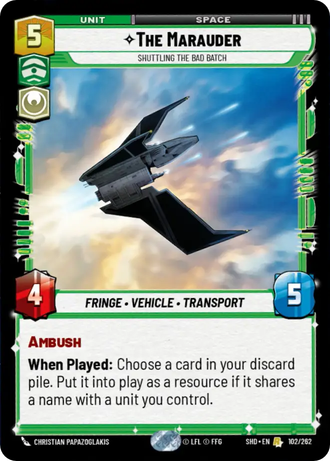 The Marauder, Shuttling the Bad Batch