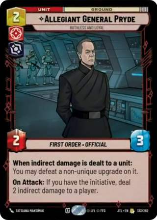 Allegiant General Pryde, Ruthless And Loyal