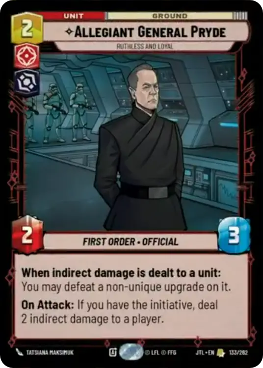 Allegiant General Pryde, Ruthless and Loyal