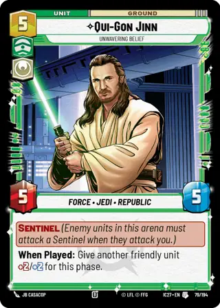 Qui-Gon Jinn, Unwavering Belief