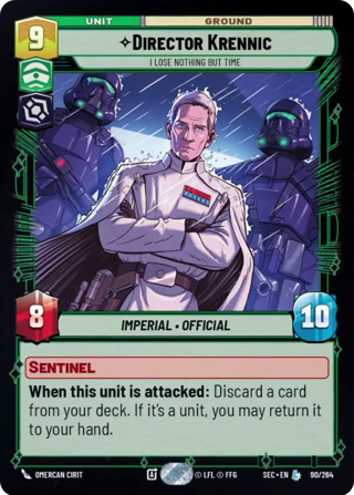 Director Krennic, I Lose Nothing But Time